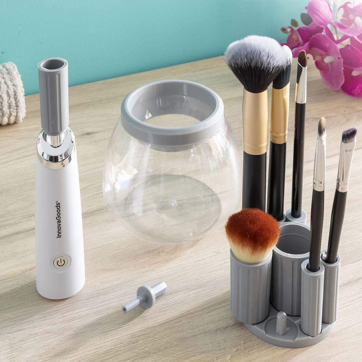 Limpiador y Secador Automático de Brochas de Maquillaje Maklin InnovaGoods